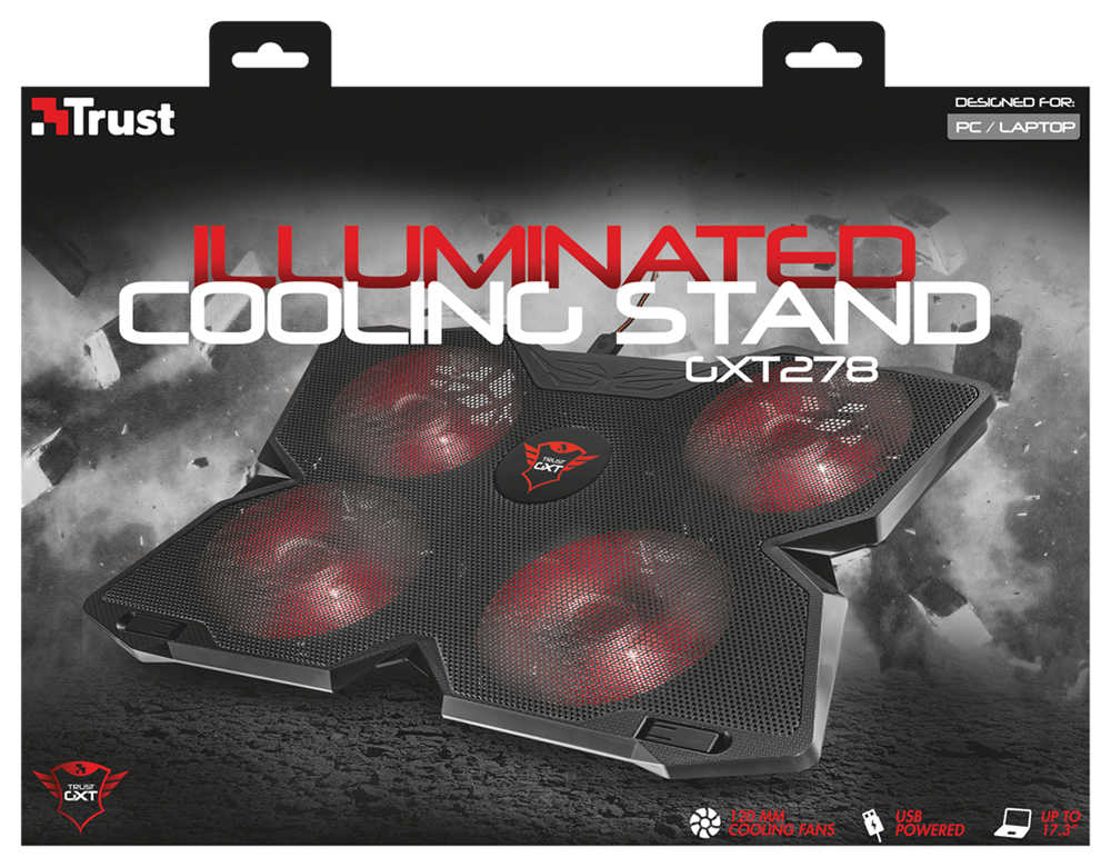 Trust GXT 278 Yozu Notebook Cooling Stand gamer hűtőpad