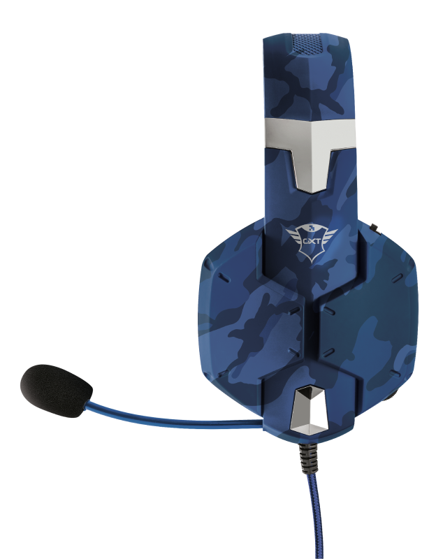 Trust GXT 322B Carus PS4/PS5 kék gamer headset