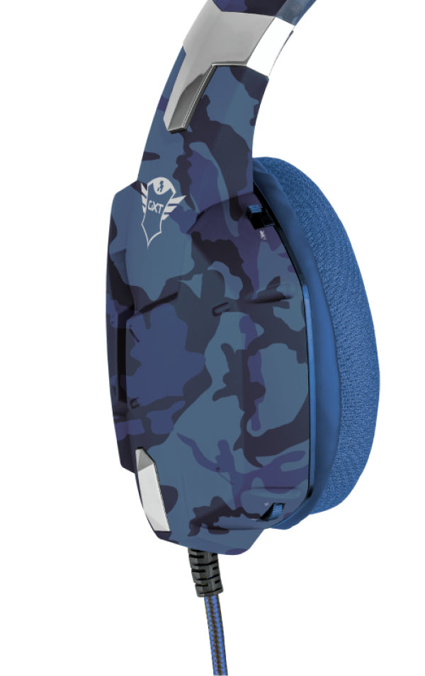 Trust GXT 322B Carus PS4/PS5 kék gamer headset