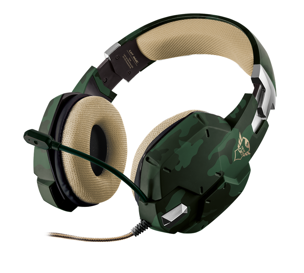Trust GXT 322C Carus dzsungel álcafestéses gamer headset