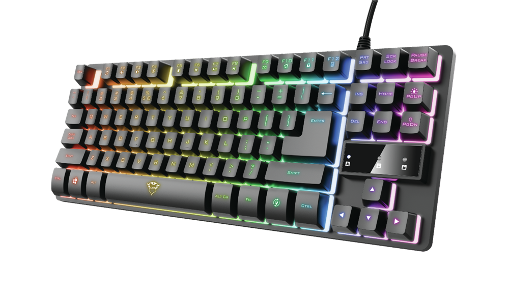Trust GXT 833 Thado TKL HU világító gamer billentyűzet