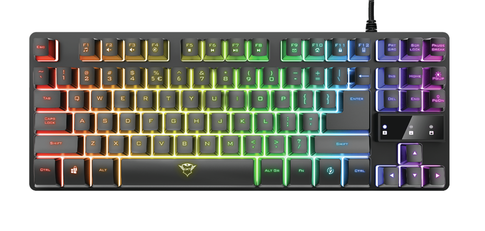 Trust GXT 833 Thado TKL HU világító gamer billentyűzet