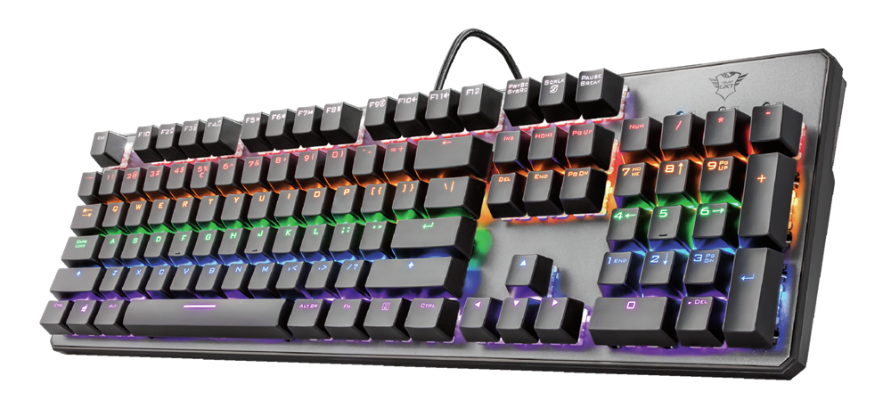 Trust GXT 865 Asta HUN USB fekete mechanikus gamer billentyűzet