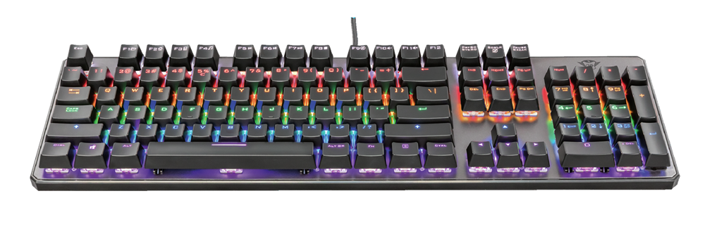 Trust GXT 865 Asta HUN USB fekete mechanikus gamer billentyűzet