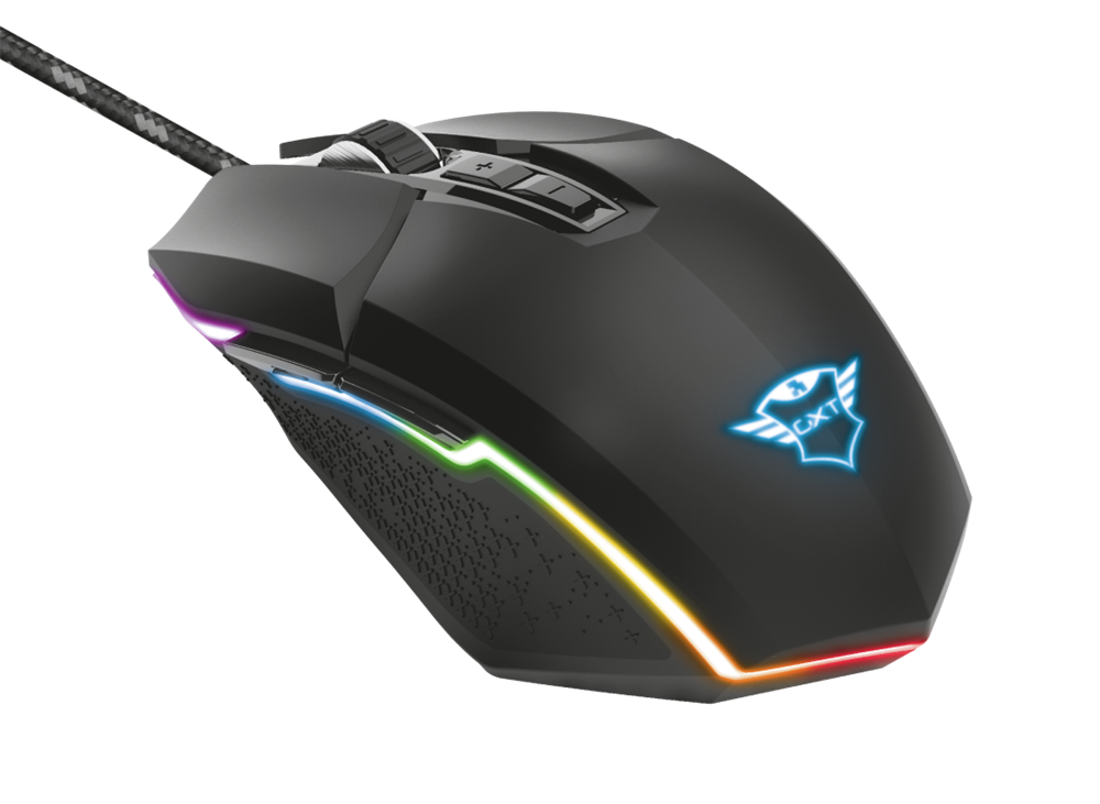 Trust GXT 950 Idon Illuminated RGB fekete gamer egér