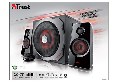 Trust GXT 38 Tytan 2.1 Ultimate Bass jack 60W fa gamer hangszóró