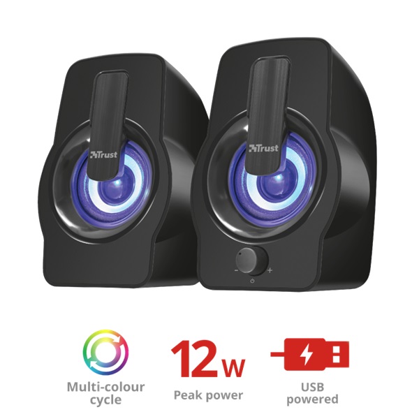 Trust Gemi RGB 2.0 12W fekete hangszóró