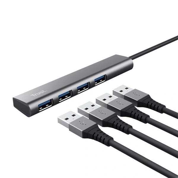 Trust Halyx (USB-C; 4port USB3.2; aluminium) USB 3.2 Hub