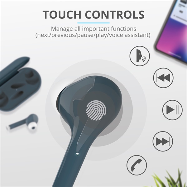 Trust Nika Touch True Wireless Bluetooth kék fülhallgató