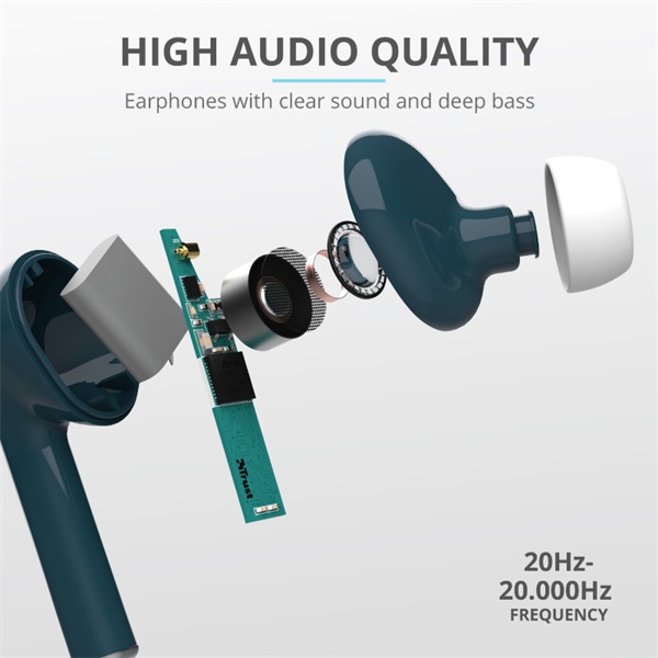 Trust Nika Touch True Wireless Bluetooth kék fülhallgató