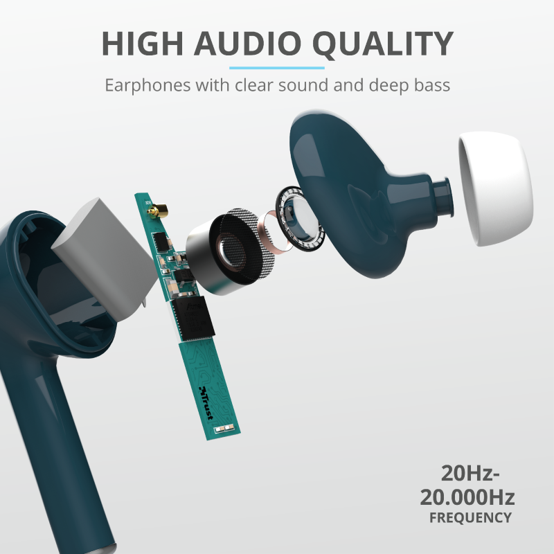 Trust Nika Touch True Wireless Bluetooth kék fülhallgató