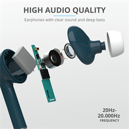 Trust Nika Touch True Wireless Bluetooth kék fülhallgató
