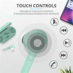 Trust Nika Touch True Wireless Bluetooth türkiz fülhallgató