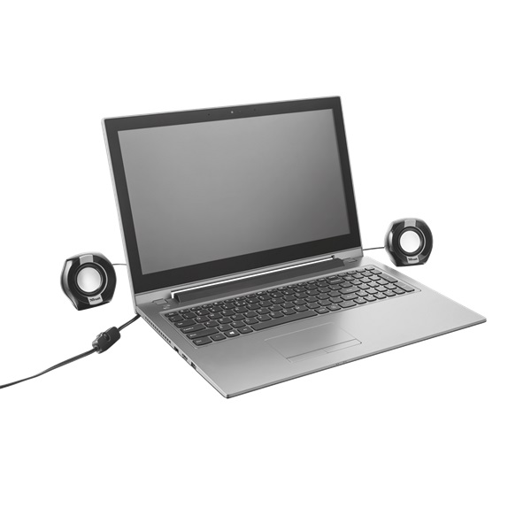 Trust Polo Compact 2.0 jack 8W USB fekete-ezüst hangszóró