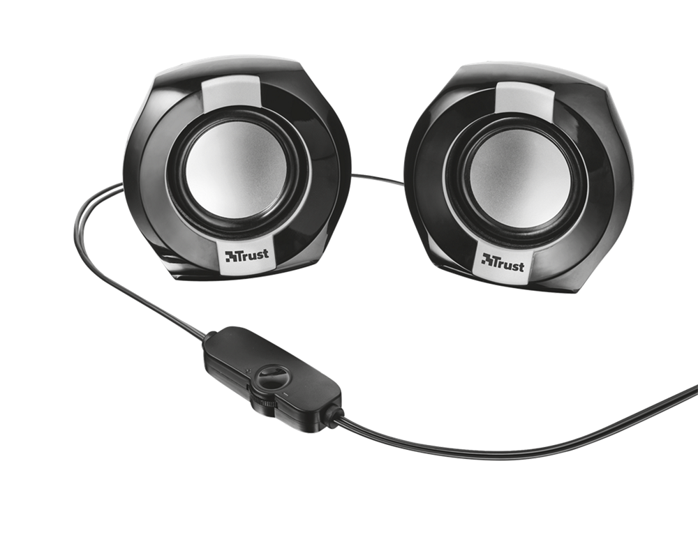Trust Polo Compact 2.0 jack 8W USB fekete-ezüst hangszóró