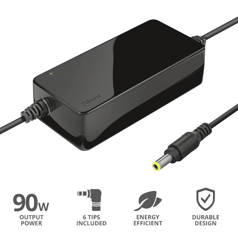 Trust Primo 19V-90W hálózati fekete notebooktöltő