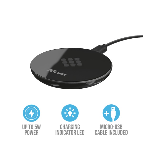Trust Primo wireless fekete QI töltő