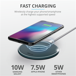 Trust Qylo Fast QI 7.5/10W wireless kék töltő