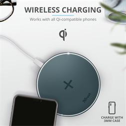 Trust Qylo Fast QI 7.5/10W wireless kék töltő