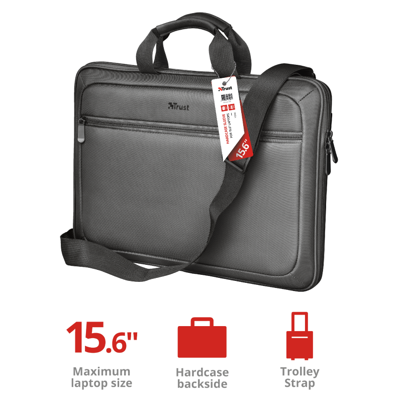 Trust York Hardcase 15,6" fekete notebook tok