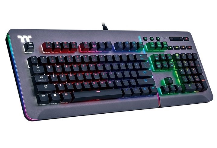 Ttesports Level 20 RGB Titanium (Cherry MX speed silver) US USB mechanikus gamer billentyűzet