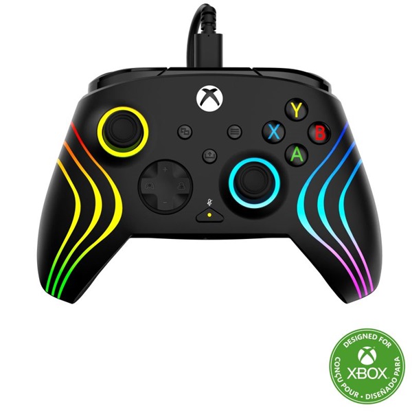 Turtle Beach TBC-2002-05 Afterglow Wave RGB PC/Xbox One/Xbox Series X|S vezetékes fekete kontroller