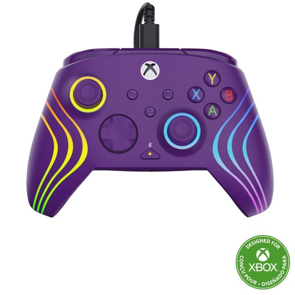 Turtle Beach TBC-2002-45 Afterglow Wave RGB PC/Xbox One/Xbox Series X|S vezetékes lila kontroller
