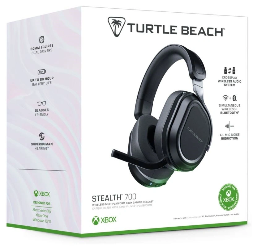 Turtle Beach TBS-2101-05 Stealth 700X Gen3 PC/Xbox One/Xbox Series vezeték nélküli fekete gamer headset