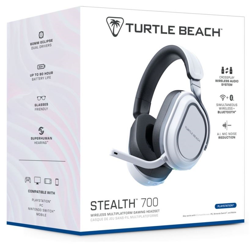 Turtle Beach TBS-3101-15 Stealth 700PS GEN3 PS4/PS5/PC vezeték nélküli fehér gamer headset
