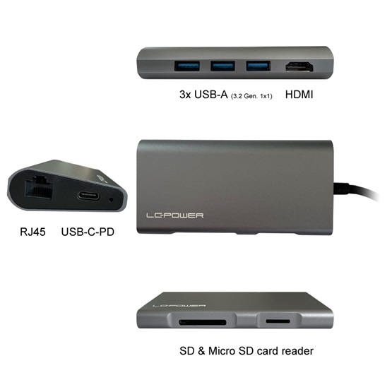 USB HUB LC Power LC-HUB-C-MULTI-5 - USB elosztó