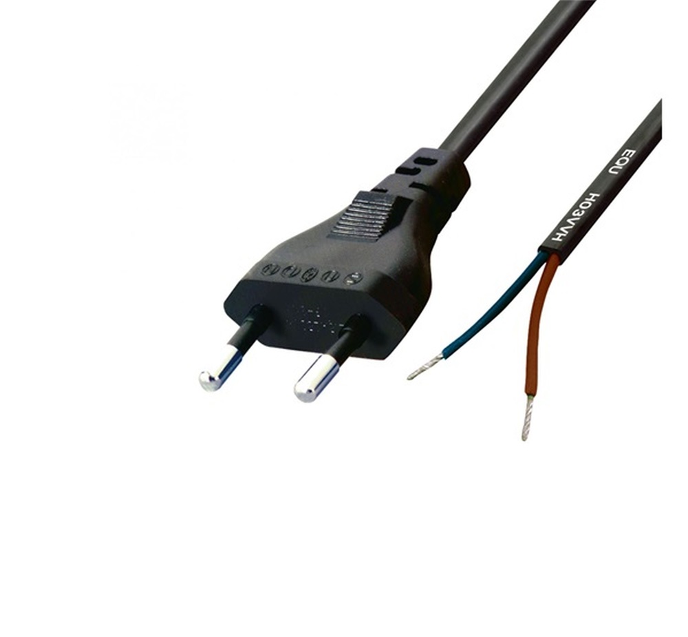 Somogyi  USE N 2/VDE 2x0,75mm2 1,5m ónozott végű hálózati csatlakozókábel