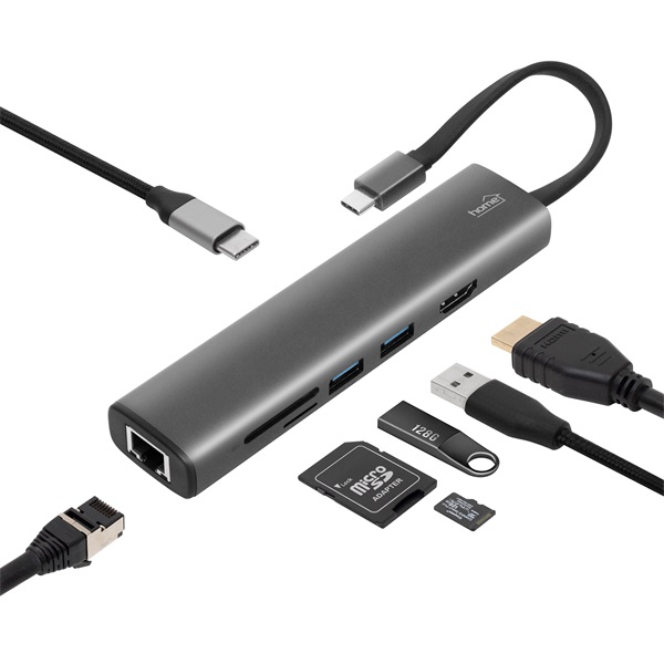 USE USBHUB7 7in1 USB-C HUB dokkoló álllomás
