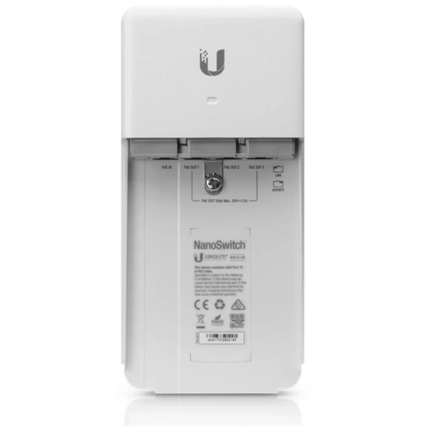 Ubiquiti N-SW 4x GbE LAN PoE port kültéri NanoSwitch (Újszerű)