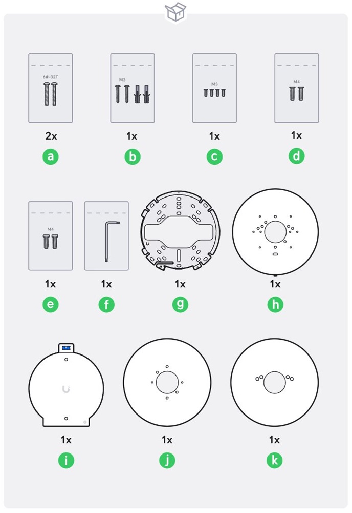 Ubiquiti UACC-GB-Plate-W UniFi Protect szerelőlap csatlakozódobozhoz