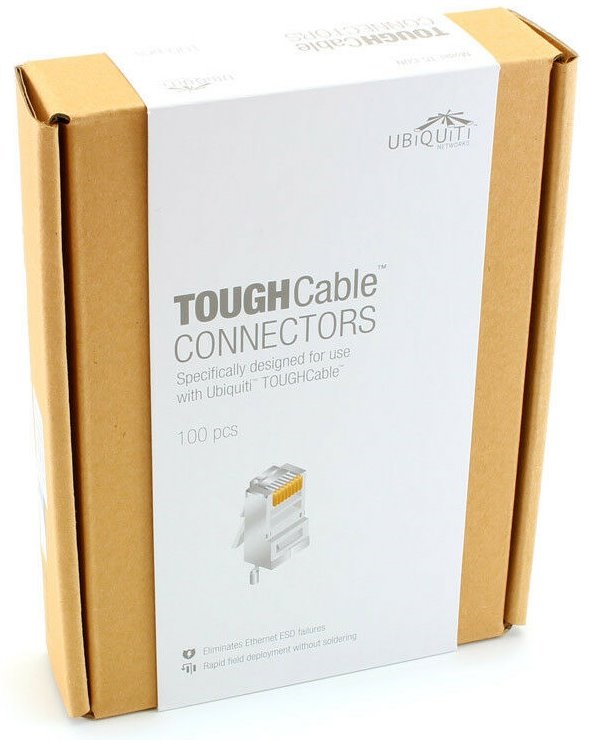 Ubiquiti UISP-Connector-SHD Cat.5E STP 8P8C RJ45 csatlakozó dugó 100 db/csomag