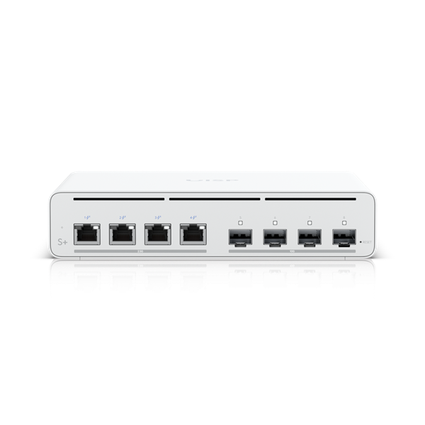 Ubiquiti UISP-S-Plus 4x2.5GbE Multi-Gigabit PoE LAN port (160W) 4xSFP+ port L2 menedzselhető switch