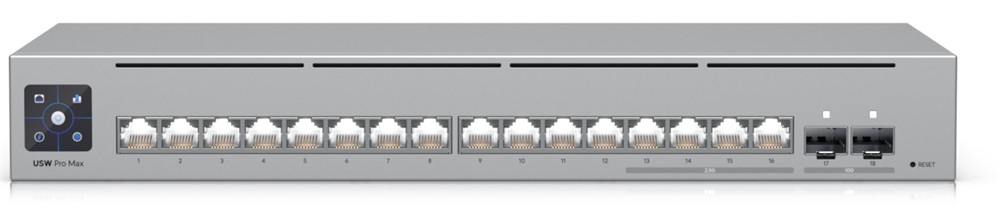 Ubiquiti USW-Pro-Max-16 12port GbE LAN 4x2.5GbE Multi-Gigabit LAN 2x SFP+ port L3 menedzselhető switch
