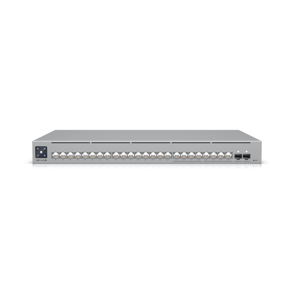 Ubiquiti USW-Pro-Max-24-PoE 16port GbE LAN PoE 8x2.5GbE Multi-Gigabit LAN PoE 2xSFP+ port L3 menedzselhető switch