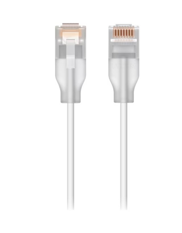 Ubiquiti UniFi Etherlighting Cat6 UTP 8m fehér áttetsző patch kábel