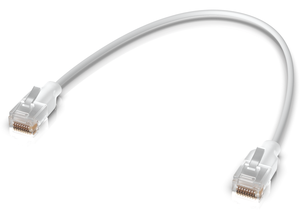 Ubiquiti UniFi Etherlighting Cat6 UTP 8m fehér áttetsző patch kábel