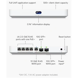 Ubiquiti UniFi UCG-Fiber 4x2.5GbE Multi-Gig LAN 2x10GbE SFP+ port Security Cloud Gateway Fiber router
