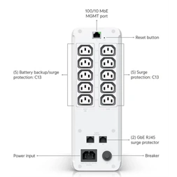 Ubiquiti UniFi UPS-Tower 1000VA 600W IP20 IEC line interaktív szünetmentes tápegység