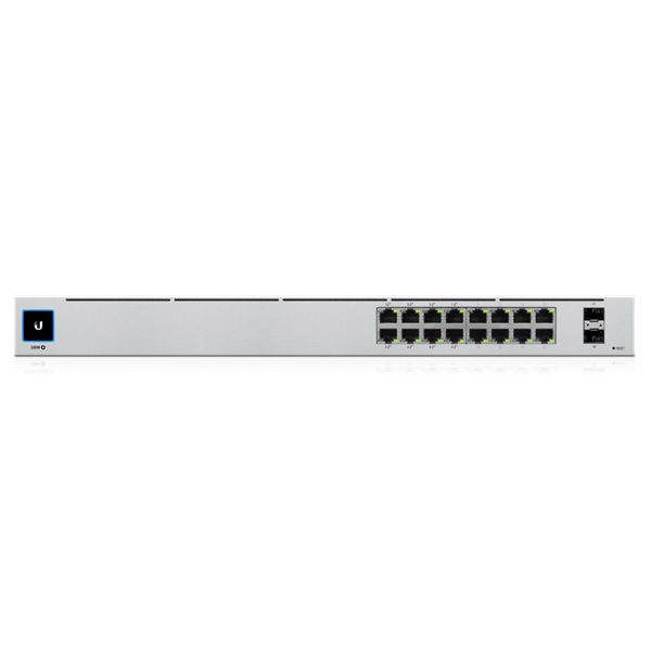 Ubiquiti UniFi USW-16-POE Gen2 16port GbE LAN 8x PoE+ 2xGbE SFP port L2 menedzselhető switch