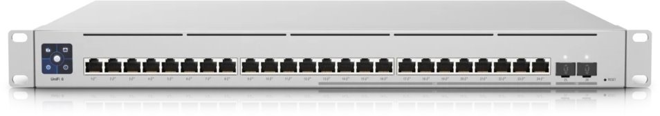 Ubiquiti UniFi USW-Enterprise-24-PoE 12x 2.5GbE Multi-Gigabit PoE LAN 12xGbE PoE LAN 2xSFP+ port L3 menedzselhető switch