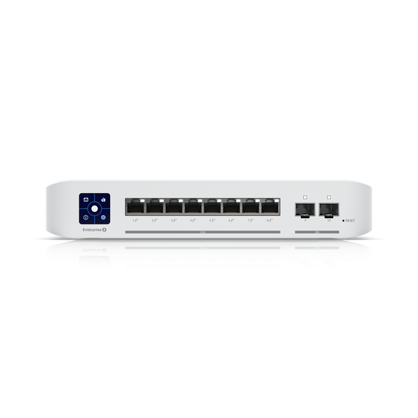 Ubiquiti UniFi USW-Enterprise-8-PoE 8x 2.5GbE Multi-Gigabit PoE LAN 2xSFP+ port L3 menedzselhető switch