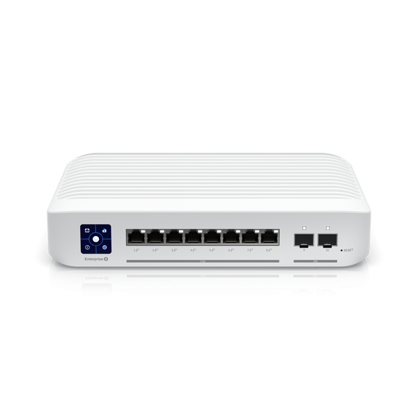 Ubiquiti UniFi USW-Enterprise-8-PoE 8x 2.5GbE Multi-Gigabit PoE LAN 2xSFP+ port L3 menedzselhető switch