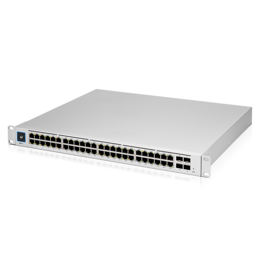 Ubiquiti UniFi USW-PRO-48-POE Gen2 48port GbE LAN 40xPoE+ 8xPoE++ 4xSFP+ port L3 menedzselhető switch