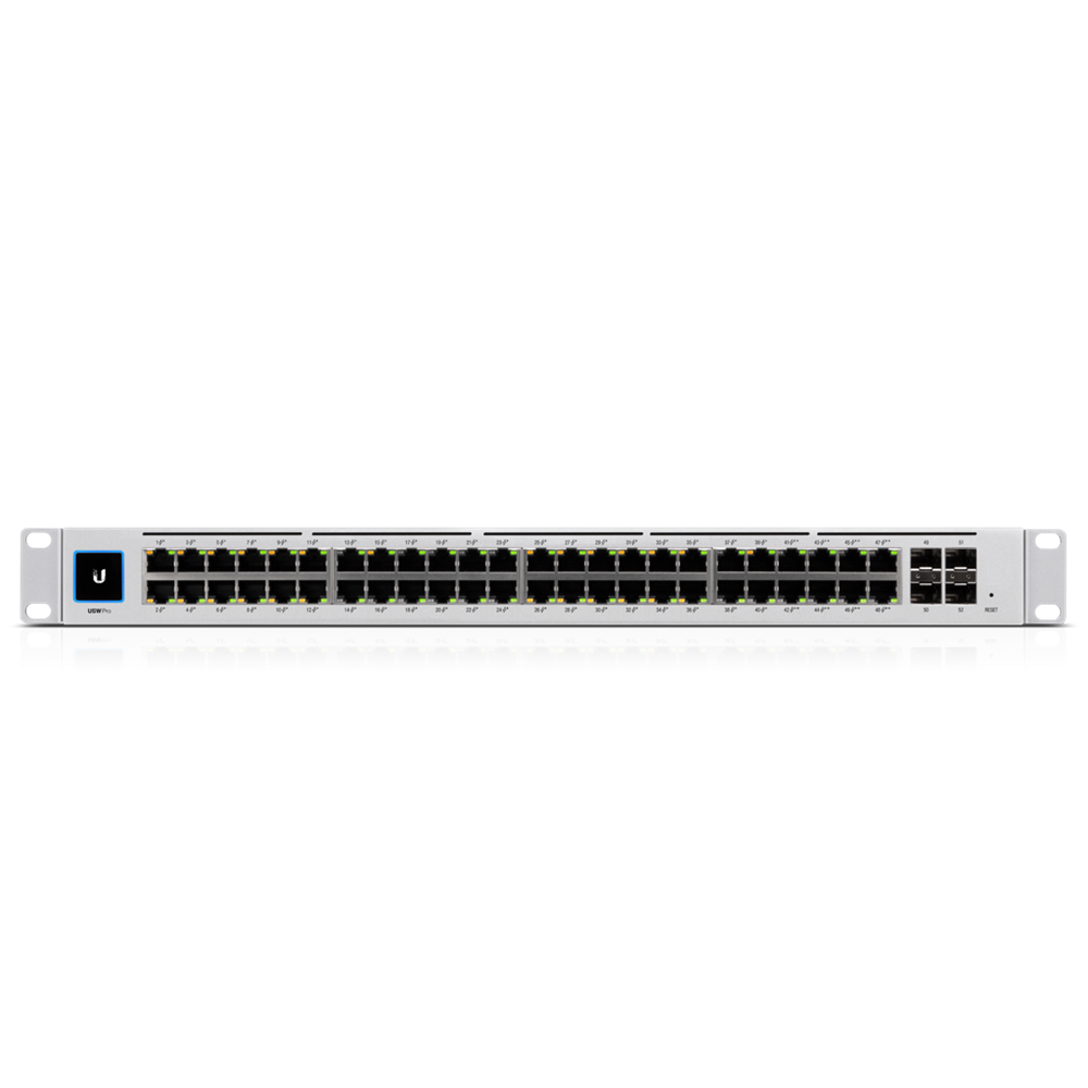 Ubiquiti UniFi USW-PRO-48-POE Gen2 48port GbE LAN 40xPoE+ 8xPoE++ 4xSFP+ port L3 menedzselhető switch