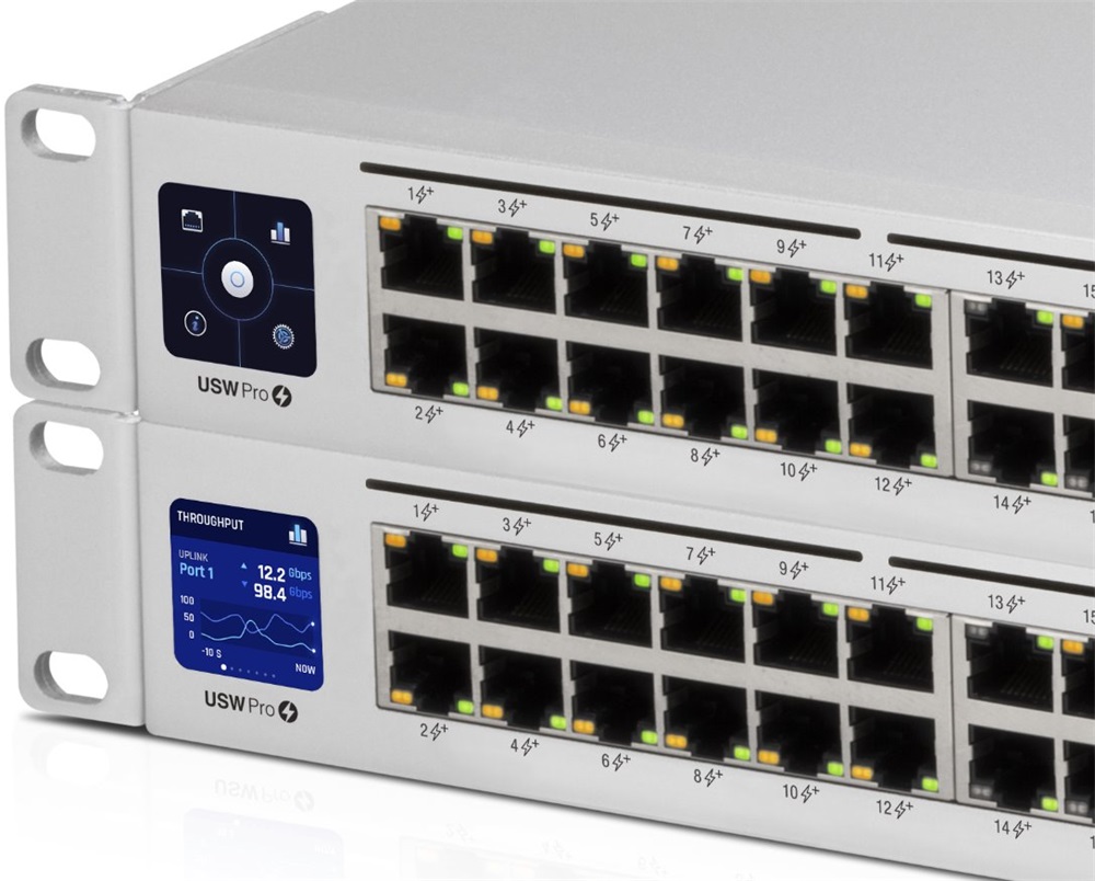 Ubiquiti UniFi USW-PRO-48-POE Gen2 48port GbE LAN 40xPoE+ 8xPoE++ 4xSFP+ port L3 menedzselhető switch
