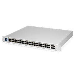 Ubiquiti UniFi USW-PRO-48-POE Gen2 48port GbE LAN 40xPoE+ 8xPoE++ 4xSFP+ port L3 menedzselhető switch